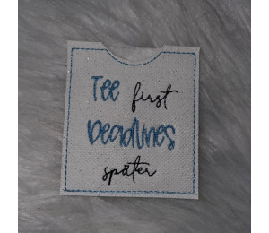 2€ ZUSATZTÜRCHEN 18. Dezember - Stickserie - ITH Teebeutel Verpackung